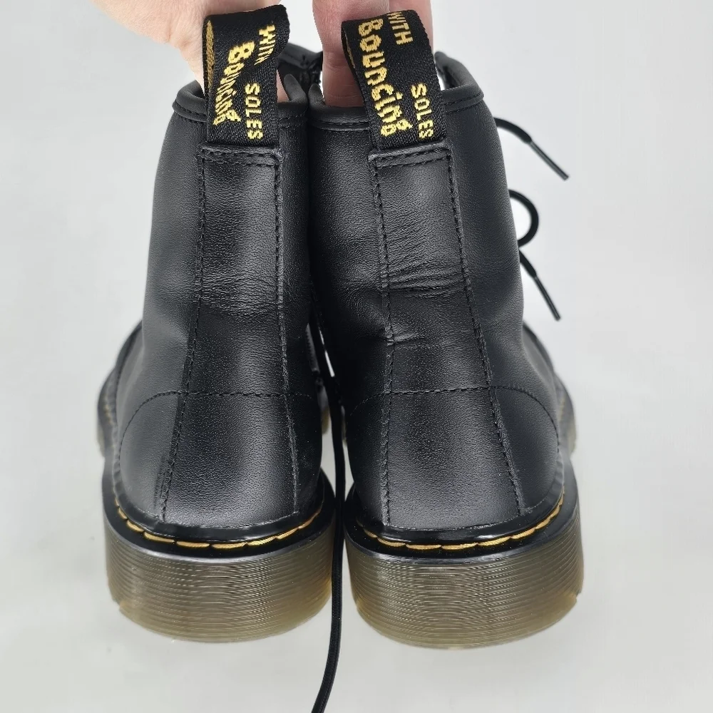 Dr martins Junior 1460 Softy T Leather Lace Up Boots black size boys 4 girls 5